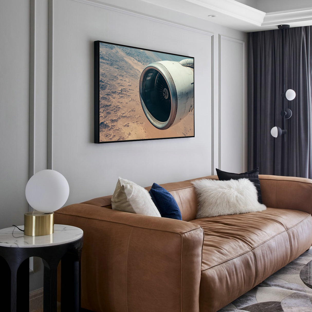 Scenic Aircraft Engine Canvas Wall Art