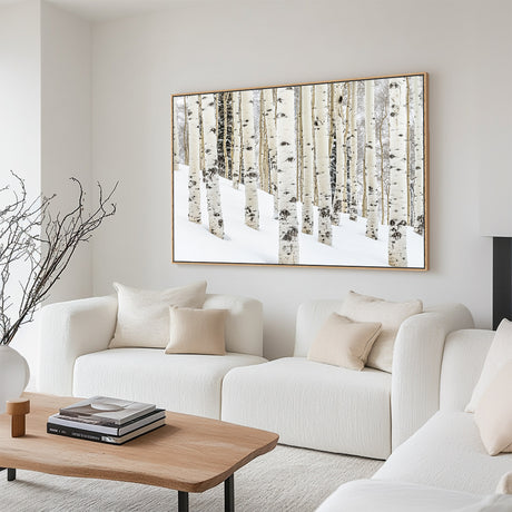 Winter Birch Forest Canvas Wall Art