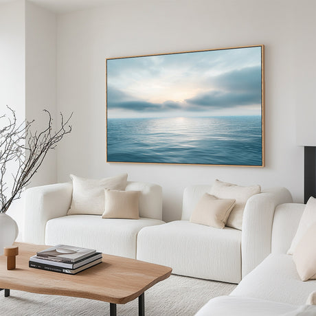 Tranquil Ocean Horizon Canvas Wall Art