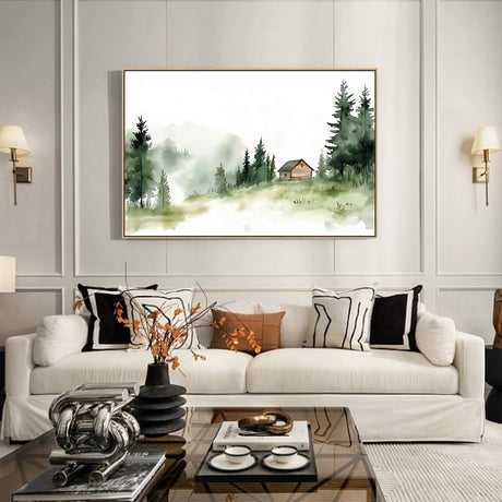 Tranquil Forest Retreat Canvas Wall Art