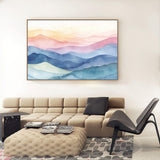Serene Watercolor Horizon Canvas Wall Art