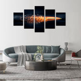 Explosive Bullet Motion Canvas Wall Art