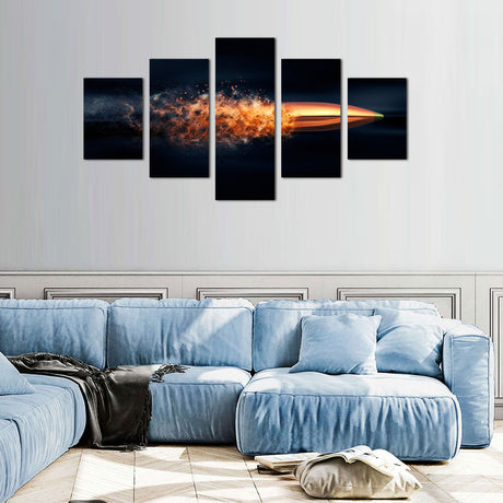 Explosive Bullet Motion Canvas Wall Art