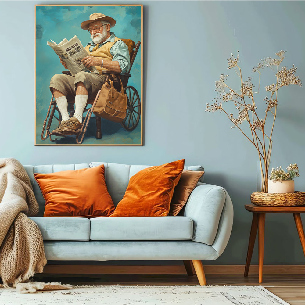 "Gentleman in Reflection"-Canvas Wall Art