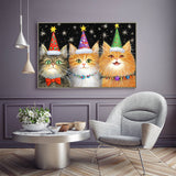 Festive Kittens Canvas Wall Art