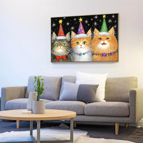 Festive Kittens Canvas Wall Art