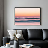 Serene Sunset Waves Canvas Wall Art