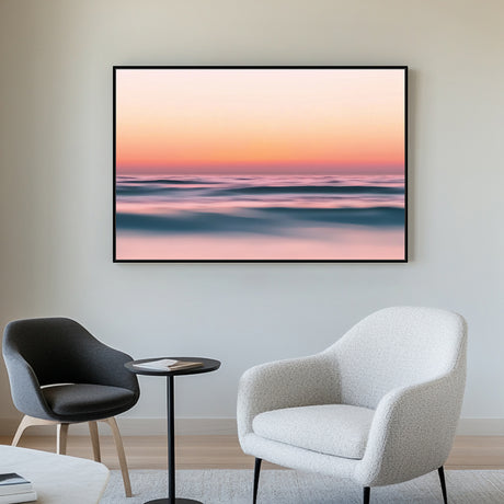 Serene Sunset Waves Canvas Wall Art