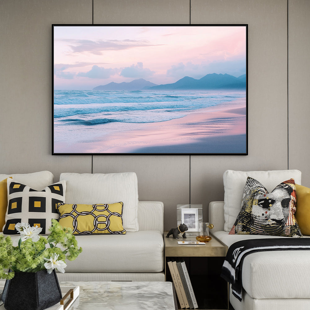 Serene Coastal Horizon Canvas Wall Art