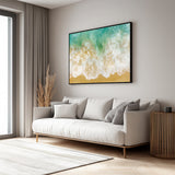 Ocean Waves On Sandy Beach Canvas Wall Art