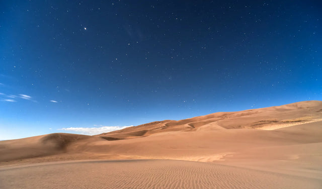 Starry Desert Night - Tranquil Sand Dunes Canvas Wall Art