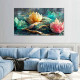 Abstract Lotus Flower Canvas Wall Art