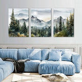 Serene Mountain Forest Landscape Canvas Wall Art