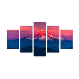 5-Piece Majestic Sunset Mountain Canvas Wall Art