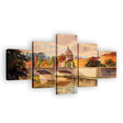 5-Piece Tiber River in Vatican Canvas Wall Art