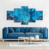 5-Piece Underwater Marine Life Canvas Wall Art