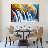 Vibrant Waterfall Canvas Wall Art