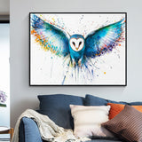 Vivid Barn Owl Canvas Wall Art