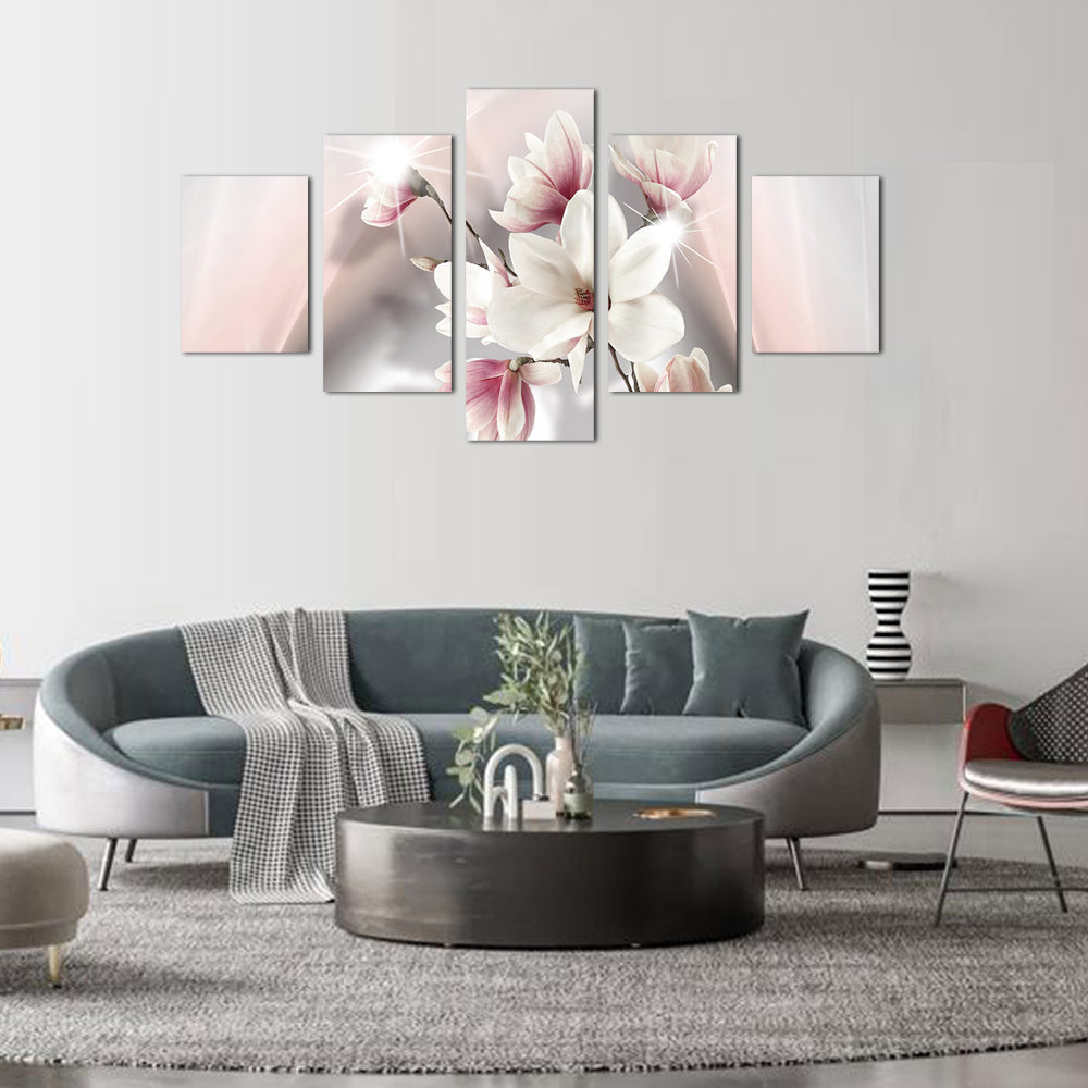 Elegant White Magnolia Blossom Canvas Wall Art