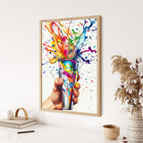 "Explosive Colors in a Glass"-Canvas Wall Art