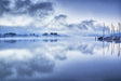 Tranquil Morning Mist Lake Canvas Wall Art