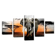 Majestic African Elephant at Sunset Canvas Wall Art