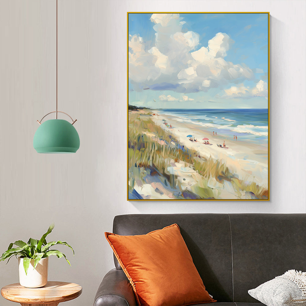 Serene Coastal Beach Canvas Wall Art