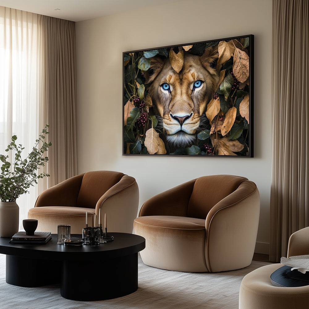 "Majestic Lion in the Wild"-Canvas Wall Art