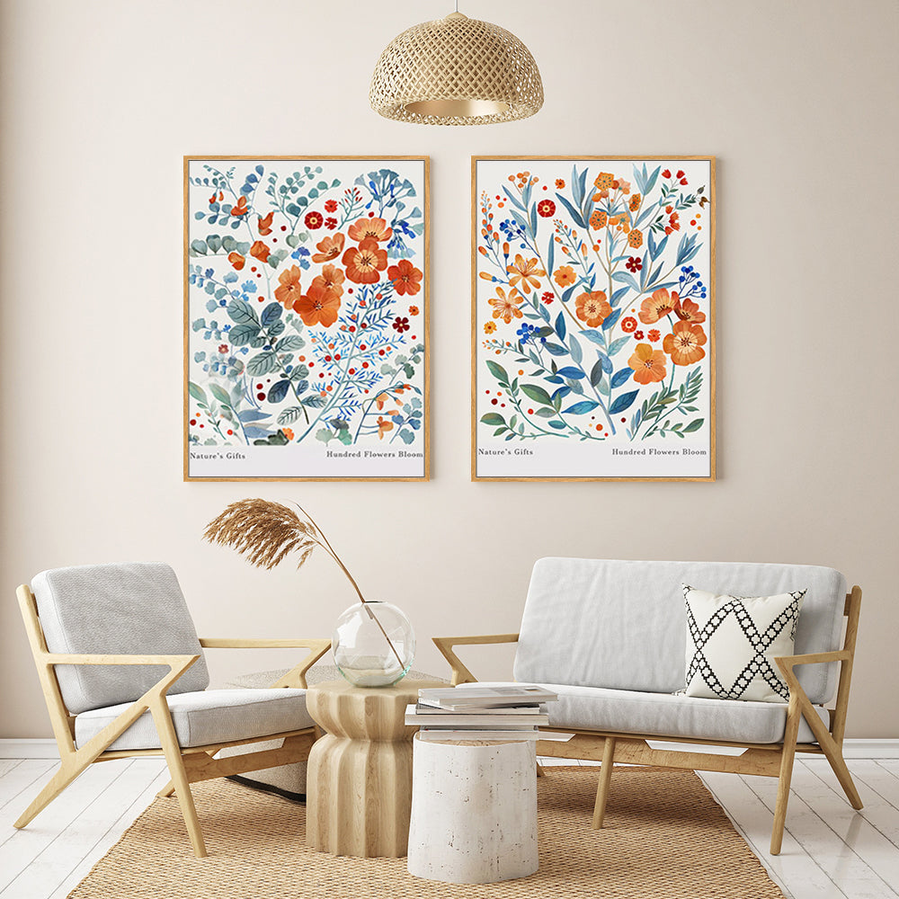 Floral Canvas Wall Art Set