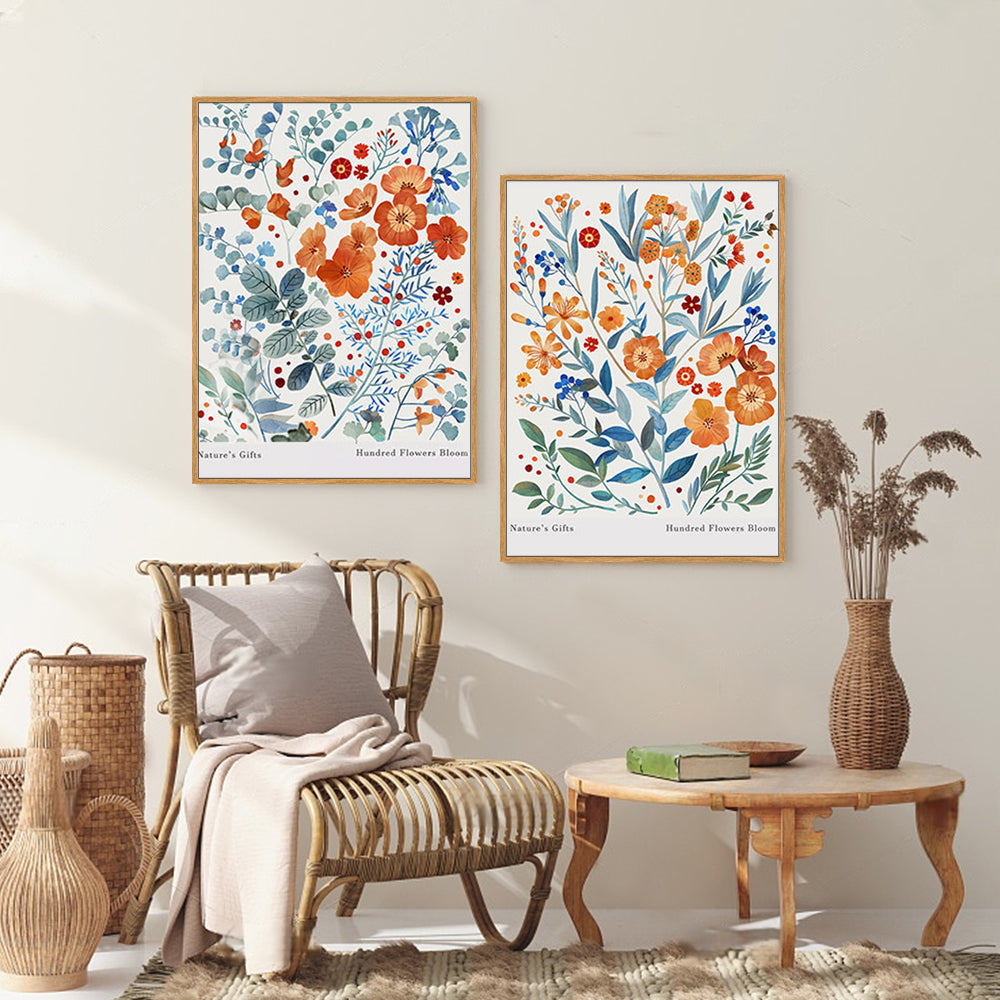 Floral Canvas Wall Art Set