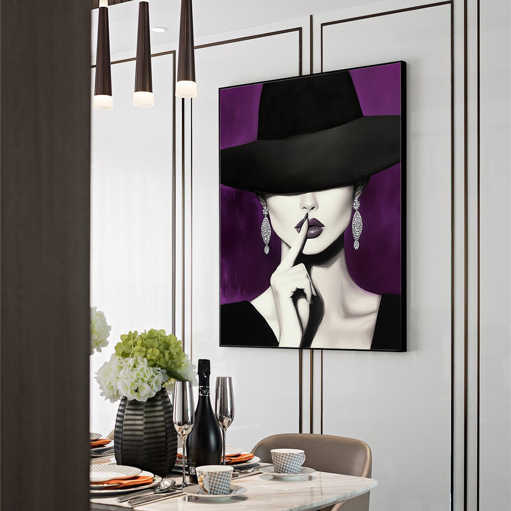 "Silence in Style" - Elegant Canvas Wall Art