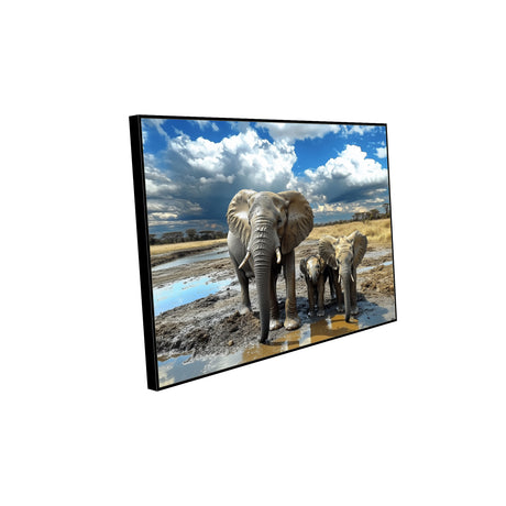 Majestic Elephant Family Canvas Wall Art