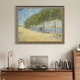 Vincent Van Gogh's Riverside Walk – Tranquil Tree-Lined Path Canvas Wall Art