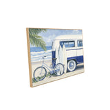 Vintage Surf Van & Bicycle Canvas Wall Art – Coastal Adventure Vibes