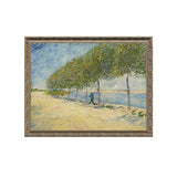 Vincent Van Gogh's Riverside Walk – Tranquil Tree-Lined Path Canvas Wall Art