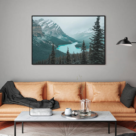 Serene Mountain Lake Canvas Wall Art