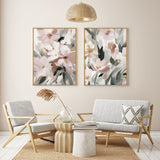 Soft Floral Canvas Wall Art Set