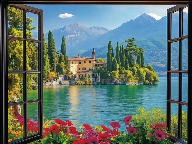 Scenic Lakeview - Window To Paradise Canvas Wall Art