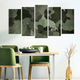 5 Piece Army Camouflage Pattern Canvas Wall Art