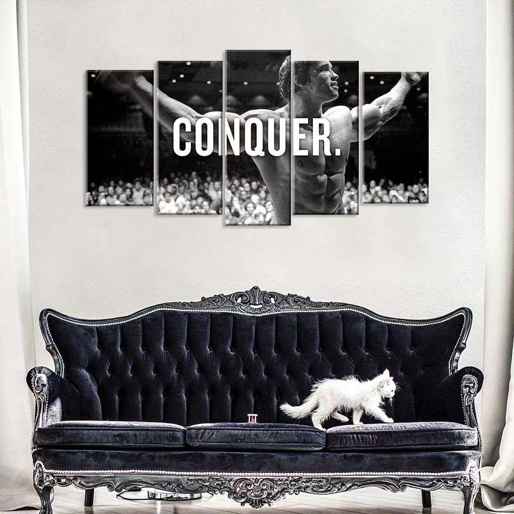 Arnold Schwarzenegger Conquer Canvas Wall Art