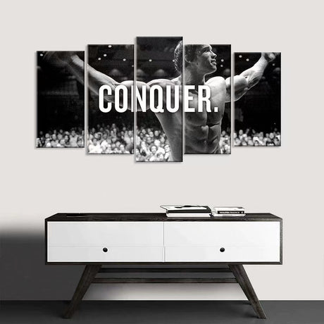 Arnold Schwarzenegger Conquer Canvas Wall Art