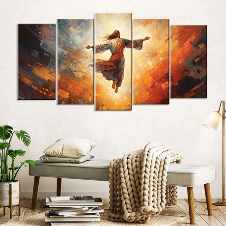 5 Piece Ascension Day of Jesus Canvas Wall Art