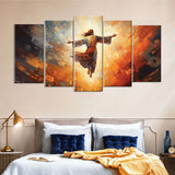 5 Piece Ascension Day of Jesus Canvas Wall Art