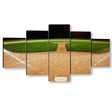 Baseball Field at Night Canvas Wall Art