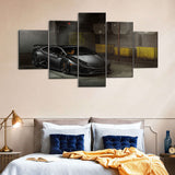 5 Piece Black Lamborghini Huracan Canvas Wall Art