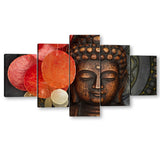 5 Piece Buddha Buddhism Portrait Canvas Wall Art