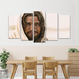 5 Piece Canvas Art Featuring Portrait of Jesus Christ