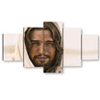 5 Piece Canvas Art Featuring Portrait of Jesus Christ