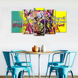 Colorful Bulldog 5-Piece Canvas Wall Art