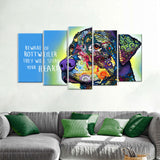 Colorful Rottweiler Canvas Wall Art